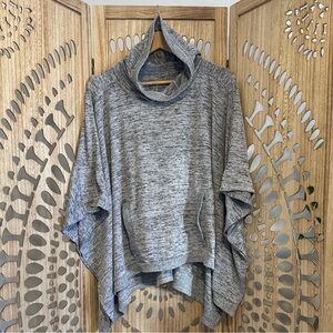 Athleta Women's Heathered Gray Hooded Sweatshirt